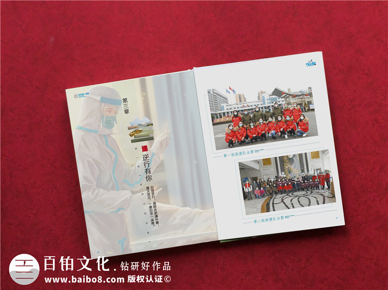 抗疫結(jié)束送支援醫(yī)護(hù)人員的紀(jì)念冊-抗擊疫情宣傳影集紀(jì)念畫冊設(shè)計