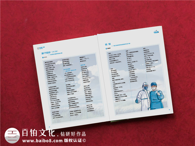 抗疫結(jié)束送支援醫(yī)護(hù)人員的紀(jì)念冊-抗擊疫情宣傳影集紀(jì)念畫冊設(shè)計