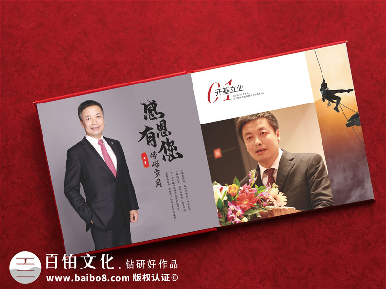 公司領導去新崗位做十年工作報告相冊-國企紀委領導干部回憶錄圖冊