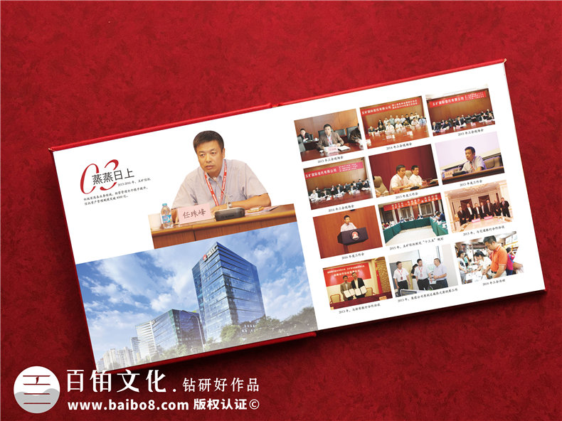 公司領導去新崗位做十年工作報告相冊-國企紀委領導干部回憶錄圖冊